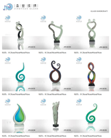 Sculpture abstraite faite à la main en verre Art Statue colorée Home Decor coloré en verre fait main Souvenir