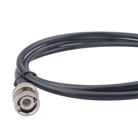 Cable Coaxial RG58 de Alta Calidad, Conector BNC Macho-Macho, 50 Ohm, 105.6PF/M de Capacitancia, Velocidad de 6.59%, Frecuencia de 6Ghz, VSWR <1.20, Crimpado