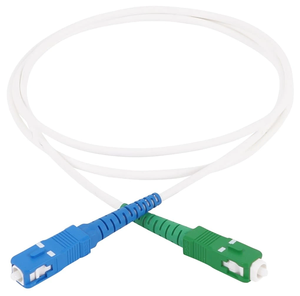 OS2 Fiber Optic <strong>Patchcord</strong> SCAPC to SCUPC 1m 2m 3M Singlemode Simplex PVC LSZH 2.0mm White Optical Patch Cable Pigtails - Product Image 1