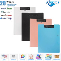 Carpeta de Archivos Vertical A4 de Doble Clip, Colorida, de PP, Plegable, para Almacenamiento de Documentos, para Estudiantes, Oficina y Escuela
