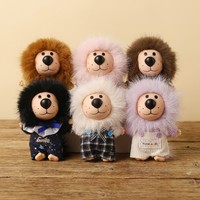 Porte-clés en peluche mini lion mignon en gros, pendentif OEM, mascotte en peluche douce, jouet en peluche lionnet de dessin animé pour cadeau