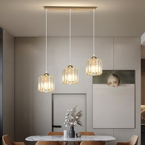 Luces colgantes de comedor 3 cabezas Led nórdico moderno colgante creativo dormitorio pasillo comedor lámpara Bar araña de cristal de lujo - Product Image 3