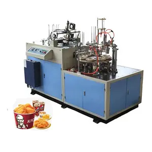 Disposable Full Automatic High Speed Paper Bucket Machine food container making machine
