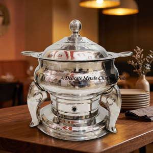 Services de vaisselle de luxe en acier inoxydable pour réchauds de buffet, idéaux pour mariages et maintien au chaud des aliments DCD-013 - Product Image 4