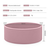 Bandes de transport antidérapantes en silicone pour bouteilles, personnalisables avec logo, réutilisables et compatibles lave-vaisselle