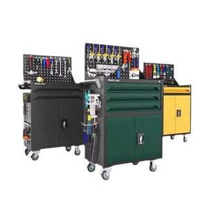 Knick Mobile Tool Cabinet 1200x900x400 Mm With Pegboard And Locking System For <b>Workshop</b> Storage - Product Image 1