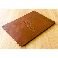 Housse de menu en cuir PU brun foncé pour hôtel, bar à café, restaurant, couverture de menu en cuir épais, ensemble de dossiers A4 en cuir