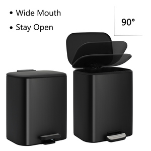 ถังขยะสเตนเลสสตีลแบบทันสมัย ขนาด 6 ลิตร-30 ลิตร พร้อมฝาเปิด 90 องศา °   ถังขยะแบบฝาเปิด-ปิดอัตโนมัติ พร้อมระบบปิดแบบนุ่มนวล สำหรับห้องครัวและห้องน้ำ - Product Image 2