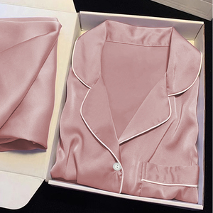 Il nuovo senso avanzato del pigiama da <span class=keywords><strong>donna</strong></span> pantaloni lunghi a maniche lunghe Casual semplice comodo comodo abito tinta unita - Product Image 5