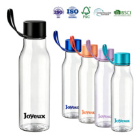 Vente en gros de bouteilles d'eau en plastique transparent sans BPA de 600 ml (20 oz) avec logo personnalisé