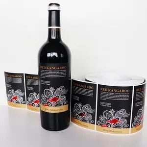 Etiqueta de vinho e cerveja personalizada, etiqueta adesiva durável com logotipo sênior, etiqueta de vinho para todos os tipos de garrafas de vinho