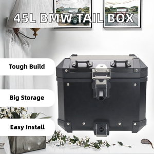 Bauletto Posteriore in Lega di Alluminio 45L per <span class=keywords><strong>Moto</strong></span> <span class=keywords><strong>BMW</strong></span> R1200GS, Accessorio Portabagagli e Borsa Portaoggetti per Motociclette - Product Image 2