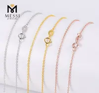 Messi joyería 18k blanco/amarillo/rosa de oro cadena o forma collar cadena para mujer diseño simple de oro cadena