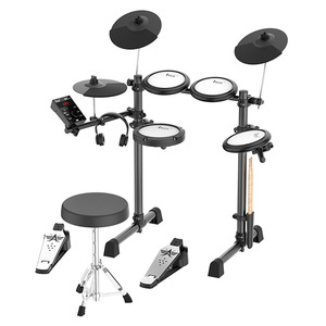 Batterie électrique IRIN AND-08 5 tambours 3 cymbales batterie électronique 300 sons avec casque de connexion <span class=keywords><strong>Bluetooth</strong></span> et <span class=keywords><strong>USB</strong></span> <span class=keywords><strong>MIDI</strong></span> - Product Image 1