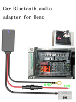 Adaptateur Bluetooth 12 broches, câble auxiliaire, radio sans fil, câble auxiliaire stéréo pour Mercedes Benz W169 W245 W203 W209 W164 W221