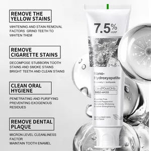 Dentifricio all'ingrosso con 7,5% di nano-idrossiapatite senza fluoro, sbianca i <span class=keywords><strong>denti</strong></span>, rimuove le macchie, protegge lo smalto <span class=keywords><strong>per</strong></span> <span class=keywords><strong>denti</strong></span> <span class=keywords><strong>sensibili</strong></span> - Product Image 4