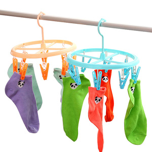 Round Clothes Drying Rack With Clips For Socks And Underwear Household Use Hook Type Multifunctional Organizer - Product Image 3