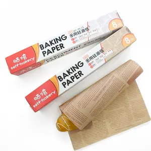 8m Printed baking oil-proof paper silicone coated hamburger paper food grade pad paper