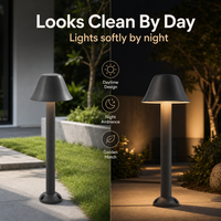 Lampadaire LED Moderne Personnalisable pour Aménagement Paysager, Lampe de Jardin Noire en Forme de Pétale pour Allée de Villa, Parc et Éclairage Extérieur