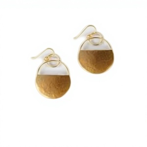 Pendientes Geométricos Chapados en Oro, Joyería Colgante de Latón, Estilo Clásico Unisex, Pendientes de Moda - Product Image 1