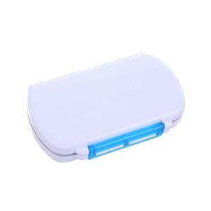 Organizador de Pastillas Semanal Portátil con Logotipo Personalizado, 6 Compartimentos, Doble Anillo de Sellado, Caja de Almacenamiento de Medicamentos con Pajita - Product Image 1