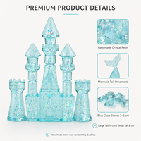 Pierres d'aquascaping bleu clair pour aquarium de bureau, décoration d'aquarium personnalisée