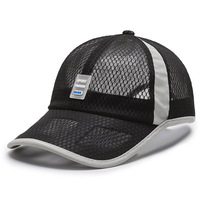Gorra de Béisbol Unisex de Malla, Transpirable, con Visera, Protección Solar, Ajustable, de 6 Paneles, Estilo Minimalista