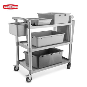 Tinas de almacenamiento de autobús comercial Caja de mano de inyección rectangular de PP negro con asas Lavabo de 8 litros - Product Image 6