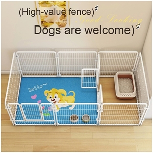 6-Panel Foldable Pet Playpen, Configurable Metal <strong>Dog</strong> Exercise <strong>Pen</strong> with Locking Gate - Product Image 4