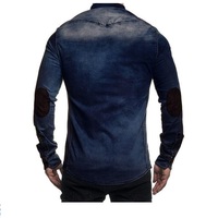 Chemise en jean pour homme la plus vendue, décontractée, automne, manches longues, coupe ajustée, respirante, coton éco-responsable, élasthanne BD