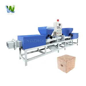 Manufacturing compressed Wood chip cushion block making stamping hot press production line Wooden Hole Chipblock For Pallet Foot