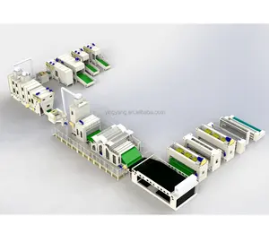 Linea di produzione del feltro della fibra di scarto perforata ago di YYL macchina del lapper trasversale per il materiale da imballaggio del tappeto del pavimento