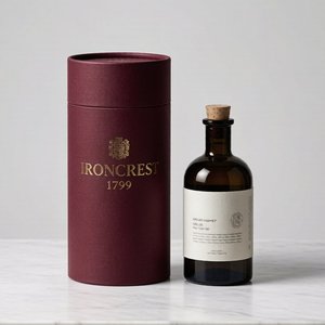 Heavy-duty Rigid Cardboard Round Cylinder Tube <b>Box</b> for Wine Whiskey Champagne Spirits Bottle Packaging Custom Logo - Product Image 2