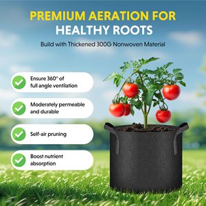 Macetas de tela de 20 galones al por mayor, bolsas duraderas para cultivo de vegetales, fieltro no tejido de 5, 7, 10, 15, macetas de tela de 20 galones - Product Image 3