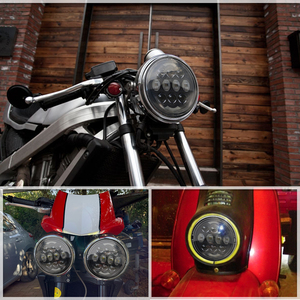 ไฟหน้า LED 5.75 นิ้ว ไฟสูง-ต่ำ พร้อมไฟจอดรถและขายึด สำหรับ Yamaha Bolt Raider Stryker <span class=keywords><strong>SCR950</strong></span> Warrior - Product Image 5