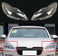 Coque de protection transparente pour phare avant, couvercle en verre pour phare, boîtier de lentille de phare pour Peugeot 508 2011-2016