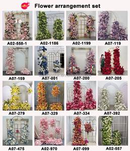 LEDA Camino de Mesa de Flores Artificiales Hecho a Mano, Estilo Vintage para Champán, Decoración Suave Personalizada para Fondo de Boda - Product Image 6