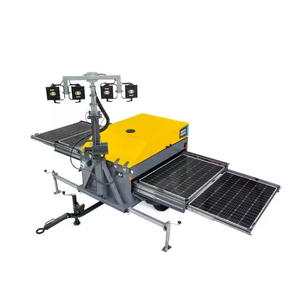 Torres de Luz LED Portátiles Blancas HiLight S2 Ecológicas de Atlas Copco, Remolques Móviles Iluminados con Energía Solar para <span class=keywords><strong>Alquiler</strong></span> - Product Image 2