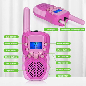Prodotto magazzino USA 3 pezzi T388 bambini Walkie Talkie con CE FCC Rohs licenza gratuita <span class=keywords><strong>Ht</strong></span> all'aperto giocattolo regalo per bambini - Product Image 4