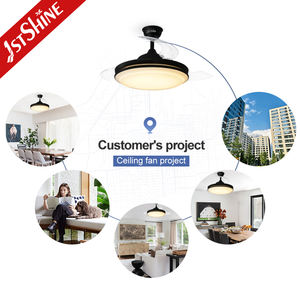 1stshine görünmez tavan vantilatörü yıldız nokta 230V dekoratif aydınlatma akıllı uzaktan geri çekilebilir Led tavan vantilatörü - Product Image 5
