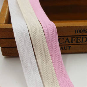 Nastro legante <span class=keywords><strong>per</strong></span> colletto a spina di pesce in cotone 100% con nastro bianco naturale con <span class=keywords><strong>tubazioni</strong></span> nere semplici da 1cm - Product Image 2