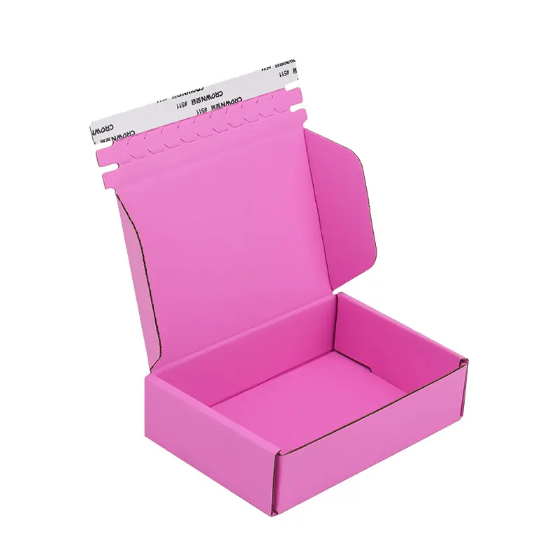 Fabrication de cartons de carton de couleur avec logo personnalisé ondulé grande boîte d'enveloppe d'expédition à fermeture éclair noire Mayte pour tissu