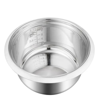 Cuiseur à riz électrique en acier inoxydable de 1,8 L, cuiseur vapeur en acier inoxydable et couvercle en verre, cuve intérieure en acier inoxydable, pour la cuisson du riz, OEM