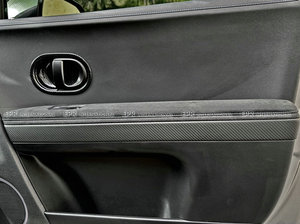 EPR Carbon Fiber Inner <b>Door</b> Surround <b>Trim</b> 4PcsNo-hole Luxury Style Self-Adhesive for Hyundai Ioniq 5N 22-25 EV - Product Image 2
