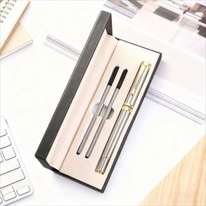 Hot-selling Custom Metal Ballpoint <b>Pen</b> Gift Box Laser Engraving Customizable Logo Business Signature <b>Pen</b> Black Ink for Corporate - Product Image 1
