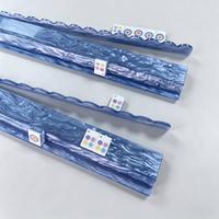 Règle de Mahjong américaine en acrylique transparente en forme de U, support de cartes deux-en-un bleu pour 4 joueurs