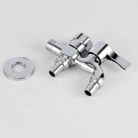 Robinet mural double en acier inoxydable résistant au gel avec 2 sorties pour tuyau d'arrosage