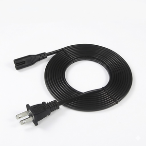 Cable de Alimentación Polarizado IEC320 C7 a NEMA 1-15P, Enchufe de 2 Pines, Estándar Estadounidense, Cable de CA con Conector Cuadrado/Redondo, Cable de Repuesto de 18AWGx2C - Product Image 1