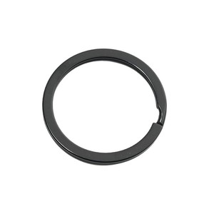 Anelli Portachiavi in Metallo Nero all'Ingrosso, Anelli Piatti Rotondi per Portachiavi, Accessori per Anelli Portachiavi - Product Image 4