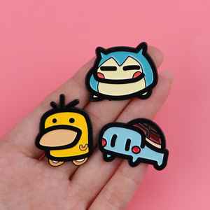 Broche en alliage de zinc plaqué, motif monstre elfe de dessin animé, badges imprimés en relief, épingles en émail créatives Gengar, pour sacs mignons - Product Image 2